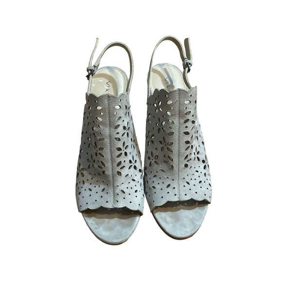 Via Spiga Shoes - Via Spiga Lether Suede Sandal Block Heel Size 9.5